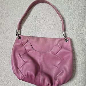 b. makowsky Pink Leather Shoulder Bag Purse